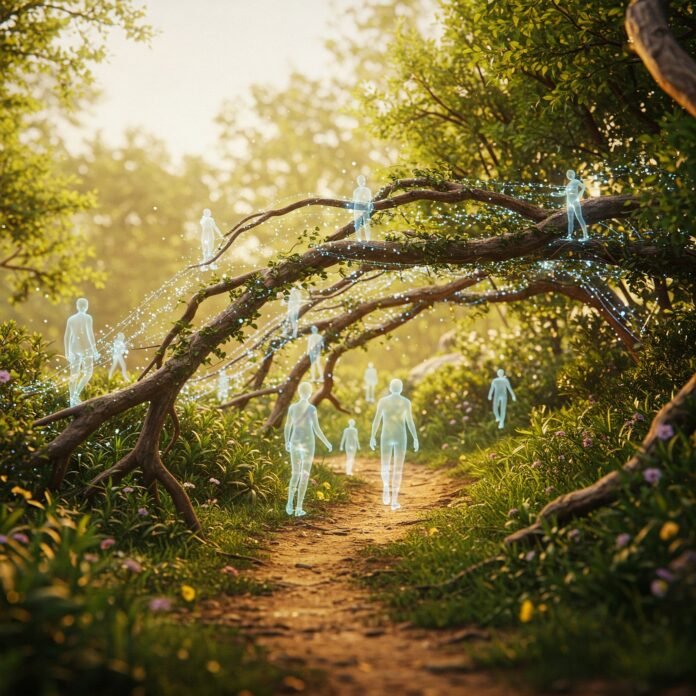 Progressive future conveyed through landscape