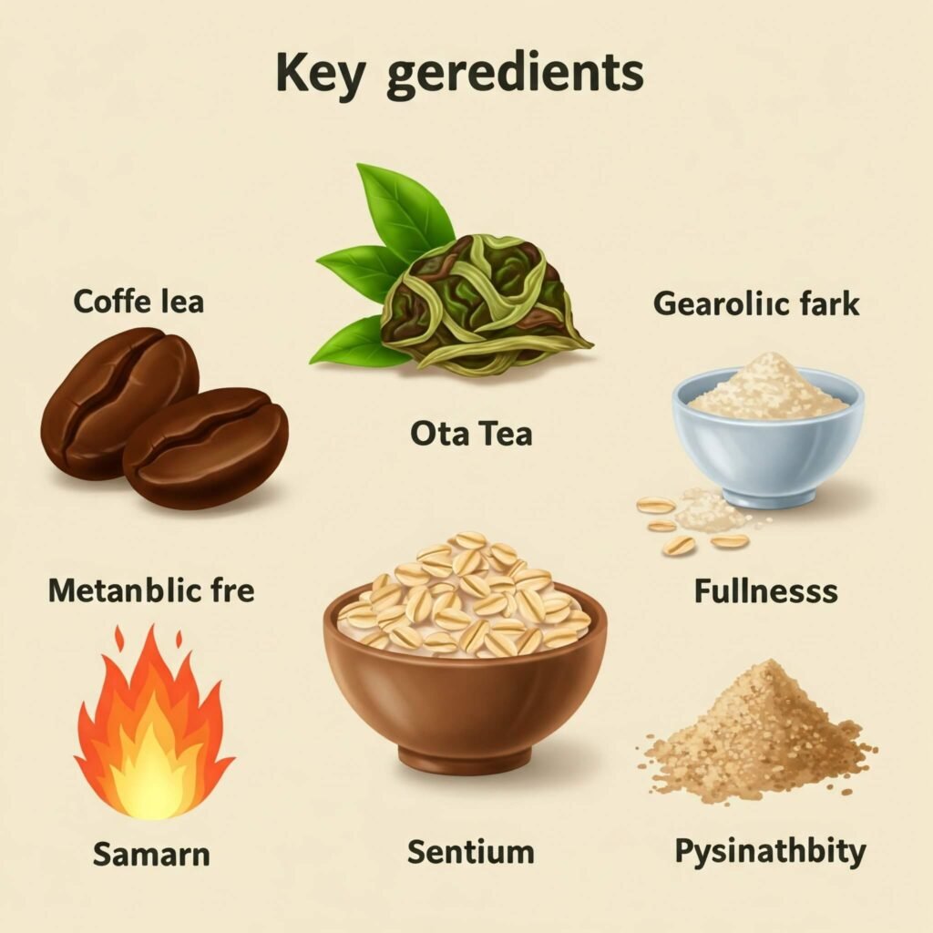 Weight loss ingredients infographic