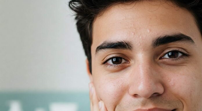 How to Create an Effective Skincare Routine for Acne-Free Skin Young adult with clear skin smiling confidently