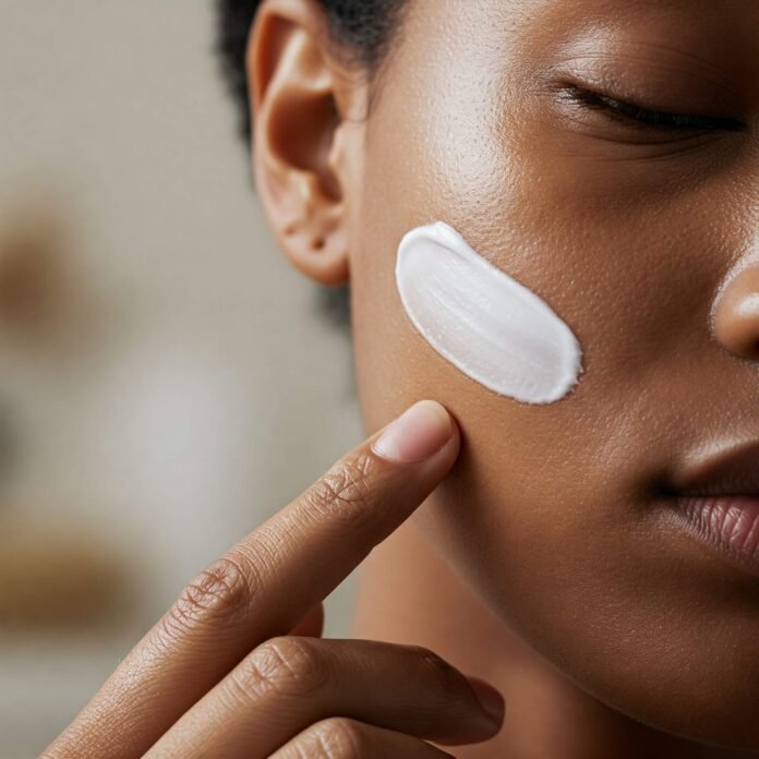 Moisturizer application provides instant relief to dry skin Moisturizer application provides instant relief to dry skin