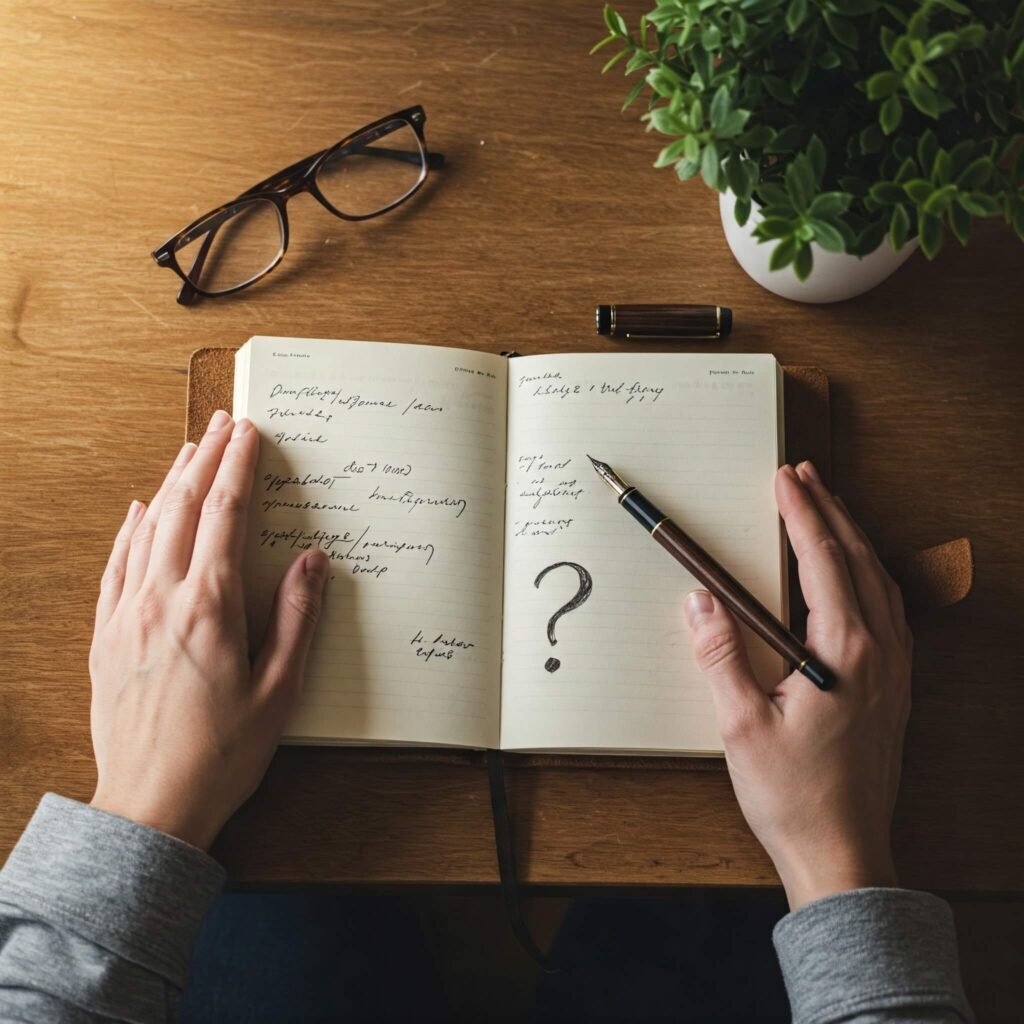 Preparing and reflecting in journaling
