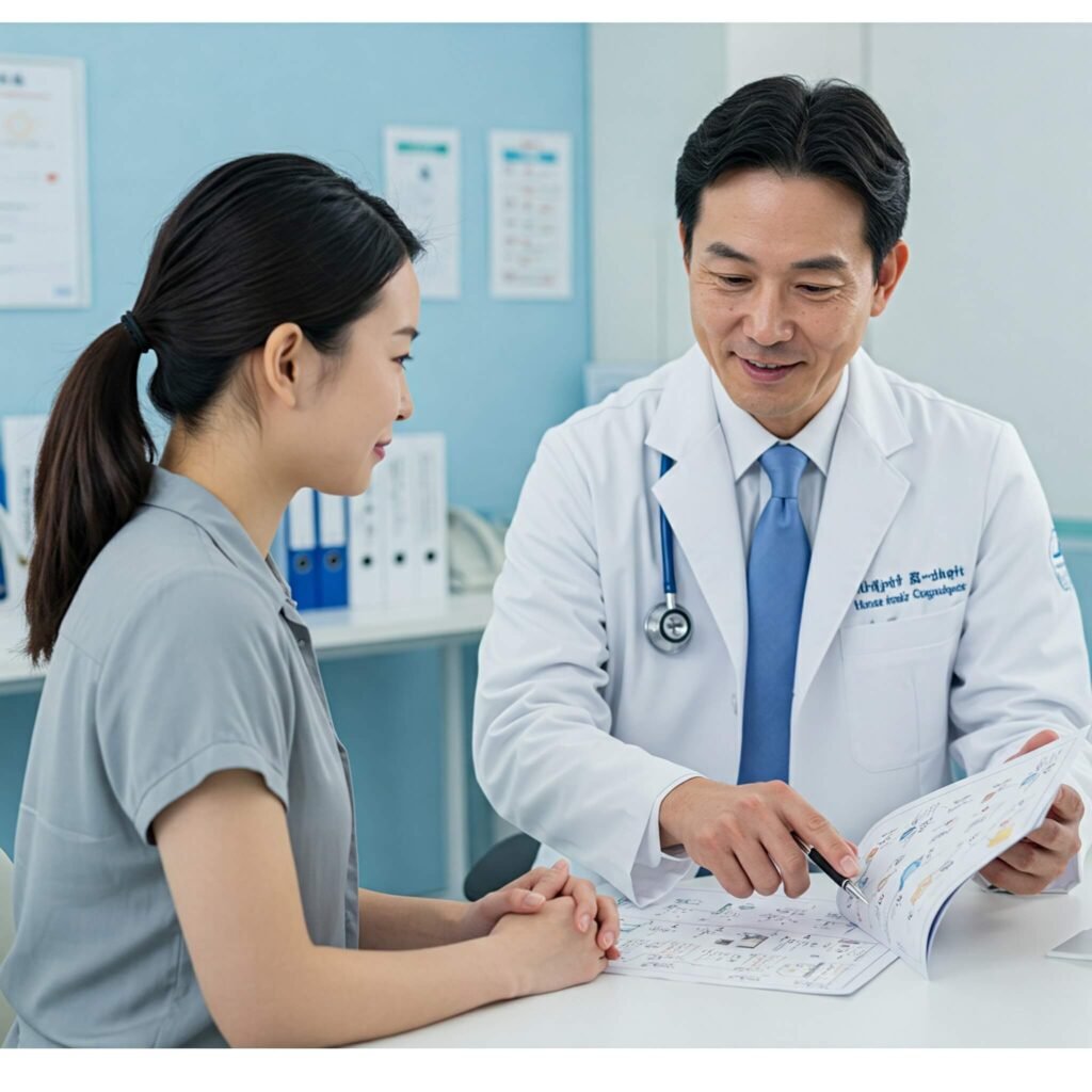 Doctor and patient talking