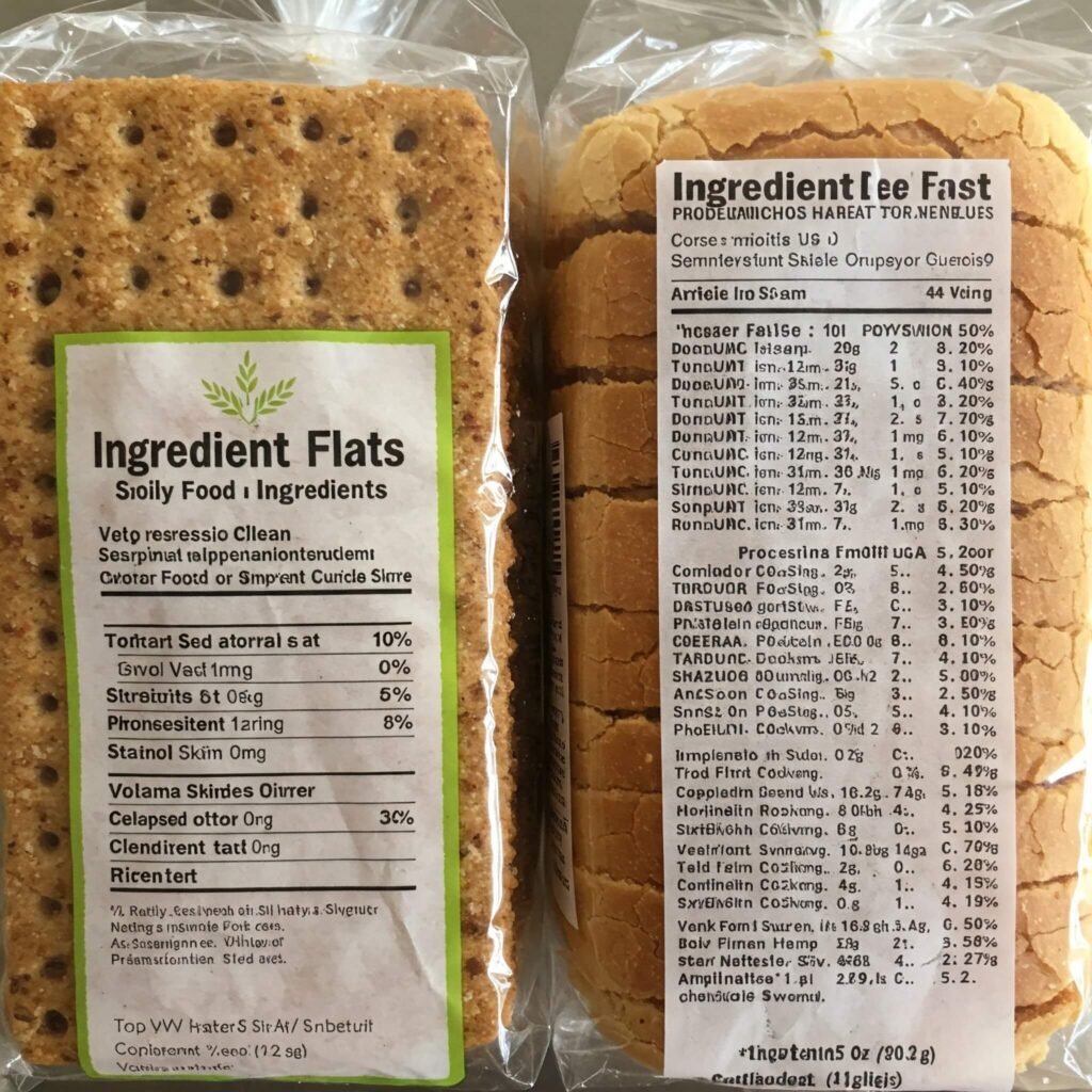 Comparing short and long ingredient lists on food packages