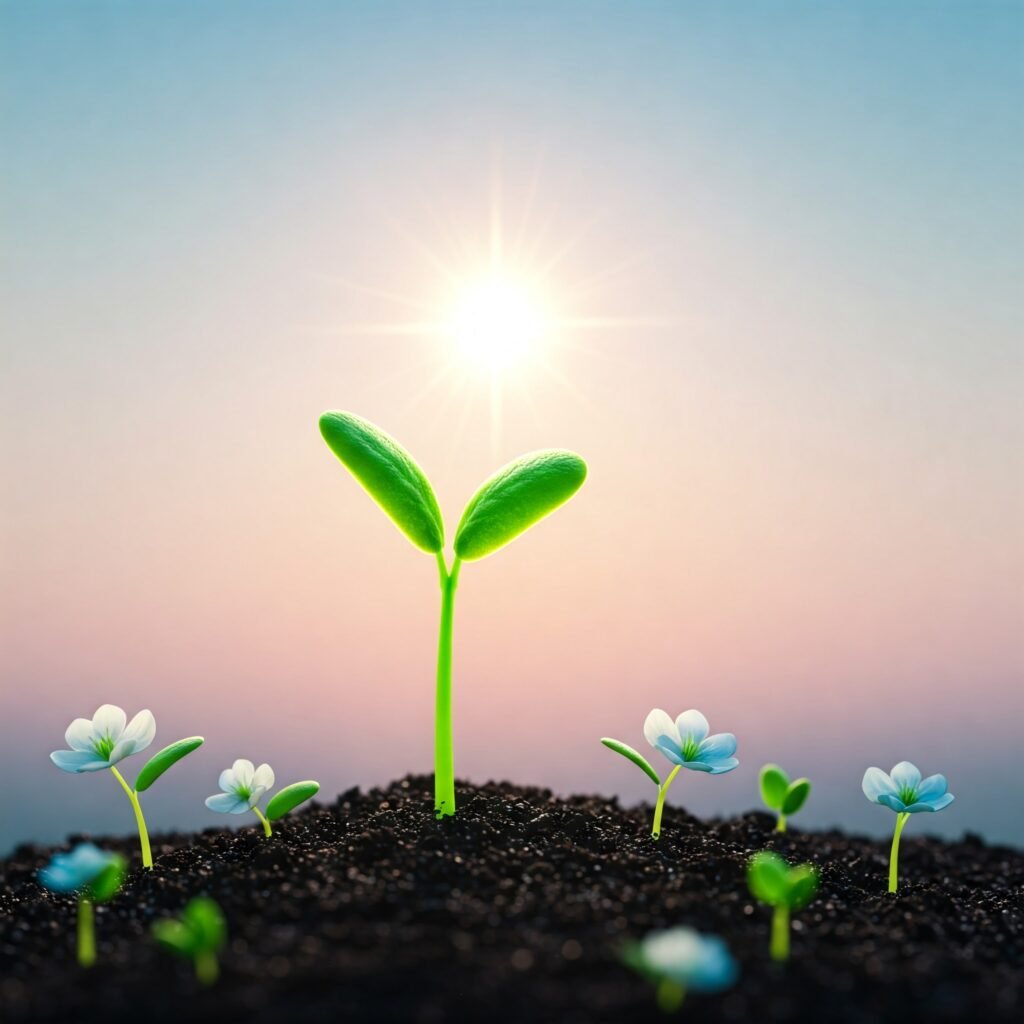 Symbolic image representing health progress