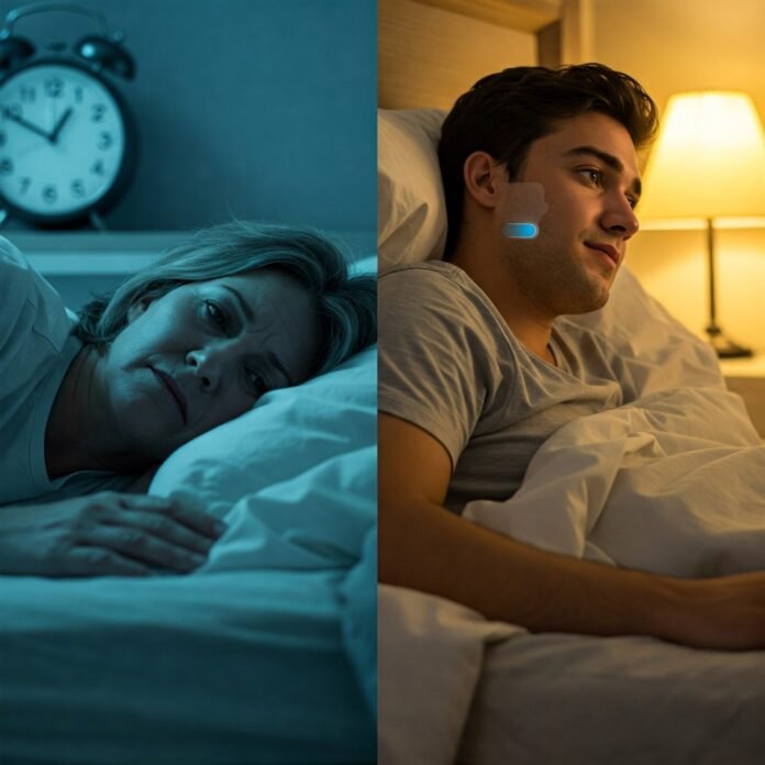 Struggling to sleep vs. peaceful sleep