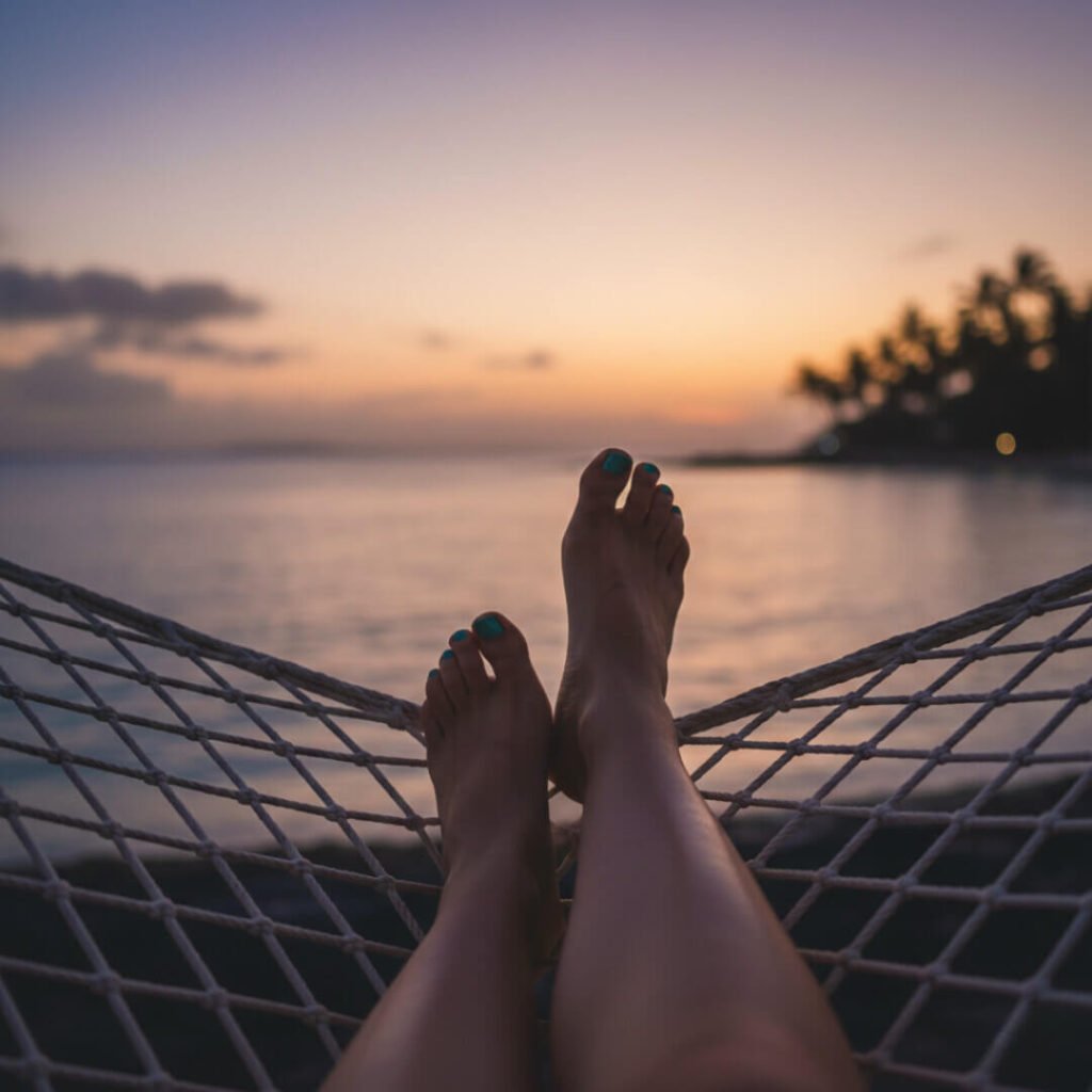 The view from my hammock at a wellness retreat